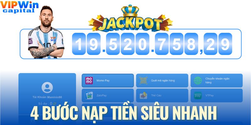 Tổng hợp các bước để nạp tiền vào tài khoản game Vipwin