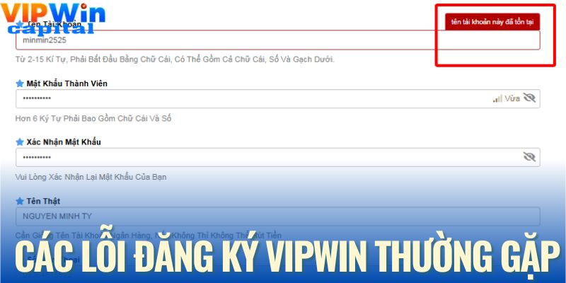 Giới thiệu các lỗi đăng ký thường gặp