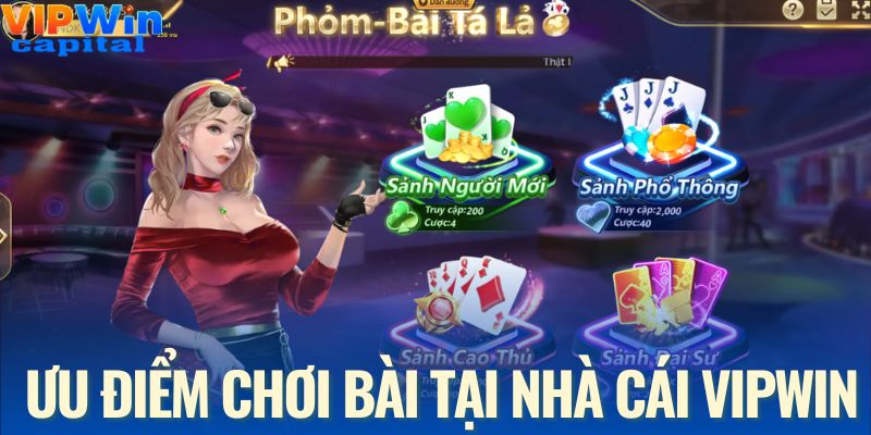 Ưu điểm khi chơi bài tại nhà cái
