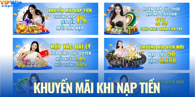 Tổng hợp danh sách khuyến mãi khi nạp tiền