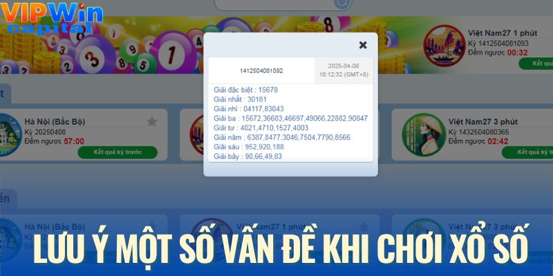 Để chơi sảnh xổ số bạn cần lưu ý một số vấn đề